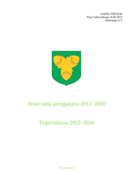 Nissi Valla Arengukava 2012–2030 Tegevuskava 2012–2016