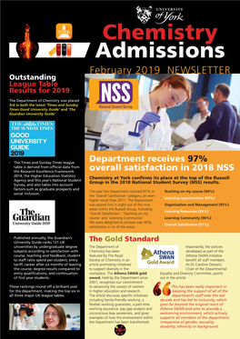 Chemistry Admissions Newsletter 2019
