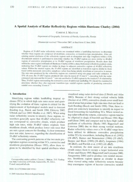 A Spatial Analysis of Radar Reflectivity Regions Within Hurricane Charley (2004)