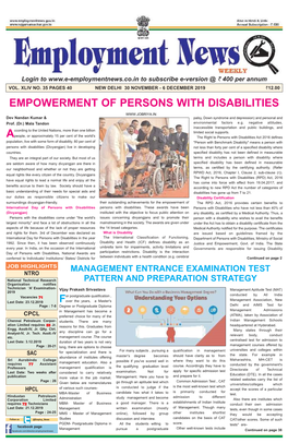 Empowerment of Persons with Disabilities