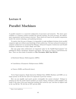 Parallel Machines