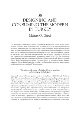 Designing and Consuming the Modern in Turkey