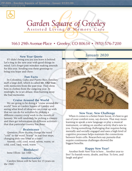 Garden Square of Greeley - Issue: 01/01/20 Viewed: 01/23/20 05:37 PM