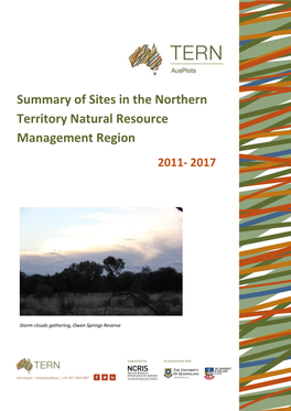 Summary of Sites in the Northern Territory Natural Resource Management Region