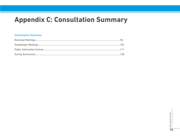 Appendix C: Consultation Summary