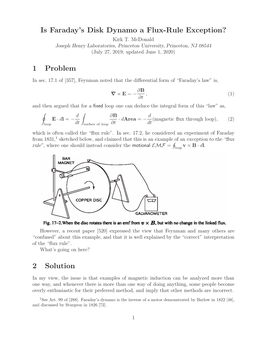 Is Faraday's Disk Dynamo a Flux-Rule