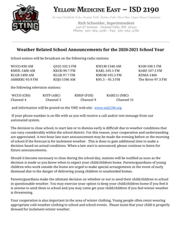 School Closing Letter