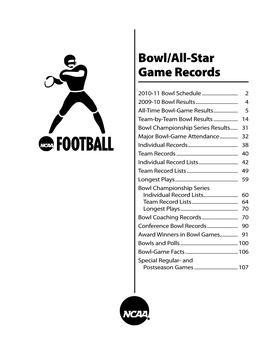 NCAA Division I Football Records (Bowl and All-Star)
