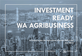 Investment Ready WA Agribusiness Incredible