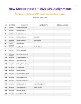 House + Senate SPC 2021