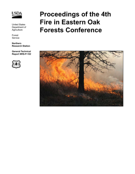 Proceedings of the 4Th Fire in Eastern Oak Forests Conference