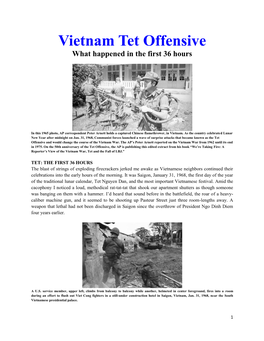 Vietnam Tet Offensive What Happened in the First 36 Hours