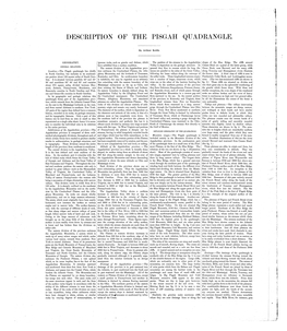 Description of the Pisgah Quadrangle
