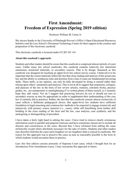 First Amendment Course Packet V3 All Hyperlinks Removed.Docx