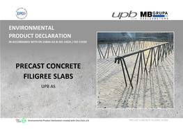 Precast Concrete Filigree Slabs Upb As