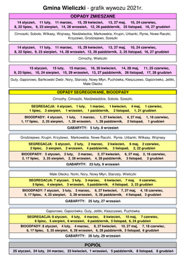 Grafik Wieliczki 2021