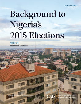 Background to Nigeria's 2015 Elections