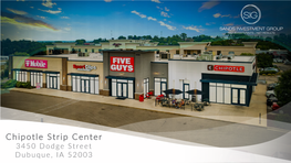 Chipotle Strip Center 3450 Dodge Street Dubuque, IA 52003 2 SANDS INVESTMENT GROUP EXCLUSIVELY MARKETED BY