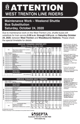 West Trenton Oct 24 Busing Notice 11X17b