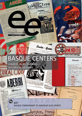 Basque Centers Leaders in Recovering Historical Memory