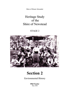 Heritage Study of the Shire of Newstead