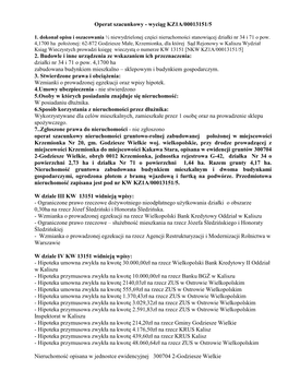 Operat Szacunkowy - Wyciąg KZ1A/00013151/5