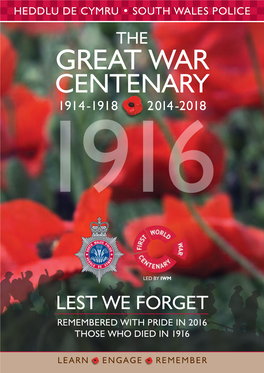 Great War Centenary 19 14-19 18 201 4-2018 1916