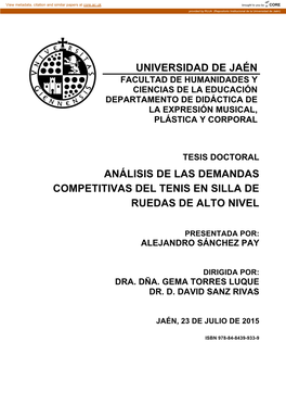 Universidad De Jaén Análisis De Las Demandas