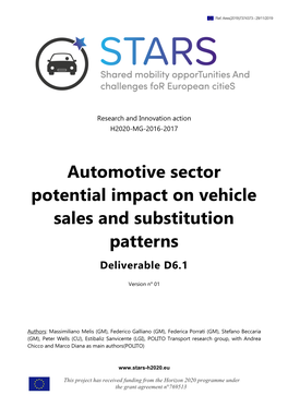 In Automotive Sector: Car Sharing and ICE and EV Sales