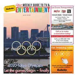 2020 Tokyo Olympics Airs Call Us at 800-288-1784 Friday on NBC