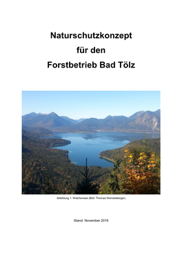 Naturschutzkonzept Für Den Forstbetrieb Bad Tölz