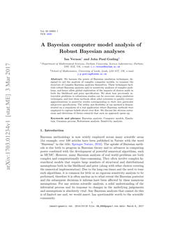A Bayesian Computer Model Analysis of Robust Bayesian Analyses
