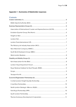 Way to Go! Summaries of Responses