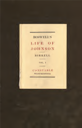 Boswell's Life of Johnson