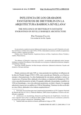 Influencia De Los Grabados Fantásticos De Dietterlin En La Arquitectura Barroca Sevillana1