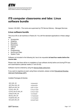 ITS Computer Classrooms and Labs: Linux Software Bundle