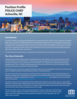 Position Profile POLICE CHIEF Asheville, NC