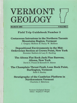 Vermont Geology Volume 7