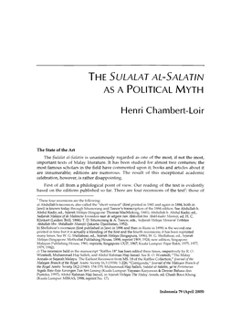 T H E Sulalat Al -Salatin