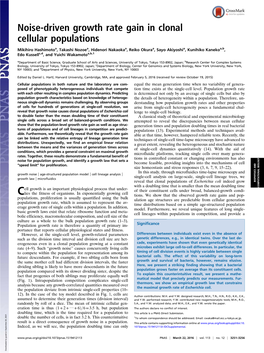 Noise-Driven Growth Rate Gain in Clonal Cellular Populations