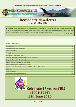 Recorders' Newsletter