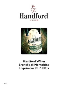 Handford Wines Brunello Di Montalcino En-Primeur 2015 Offer