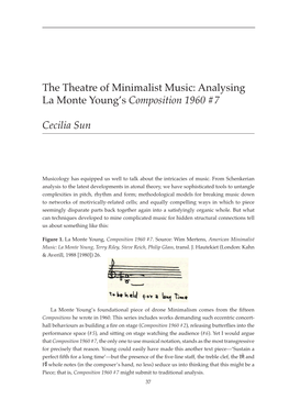 Analysing La Monte Young's Composition 1960 #7 Cecilia