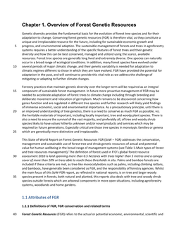 Chapter 1. Overview of Forest Genetic Resources