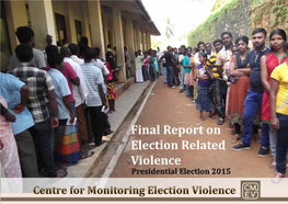 Final Report on Election Related Violence
