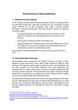 The Economy of Gloucestershire