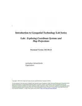 Exploring Coordinate Systems and Map Projections