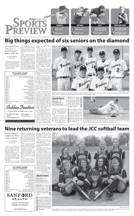 Big Things Expected of Six Seniors on the Diamond