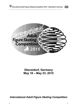 Oberstdorf, Germany May 18 – May 23, 2015