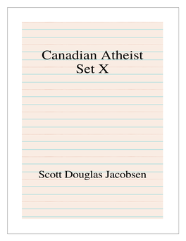 Canadian Atheist: Set X